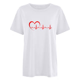 Valentine's Day T Shirt Casual T-shirt Short Sleeve Love Printed T-shirt