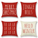 Valentine's Day Pillow Covers 4 Piece Random Styles Together, Home Decoration Red Letter Office Waist Cushion Cover