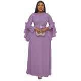 African Dashiki Dress Women's Chiffon Stitching Ladies Dress