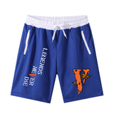 Vlone Shorts Printed Shorts Men'S Summer Cotton Casual Beach Pants