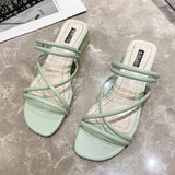Women Open Toe Sandals Flats Summer Chunky Heel Plus Size Toe Baring Sandal Fashion Sandals