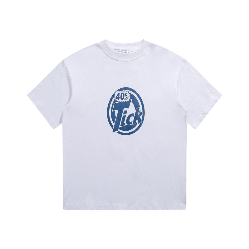 Men T Shitrs Round Neck Pullover Loose Pattern Printing