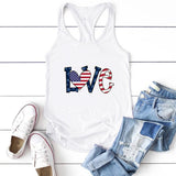Valentine's Day T Shirt Sports Outerwear Vest Women's Printed
