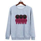 Squid Game Costume round Six Cartoon Print round-Neck Pullover