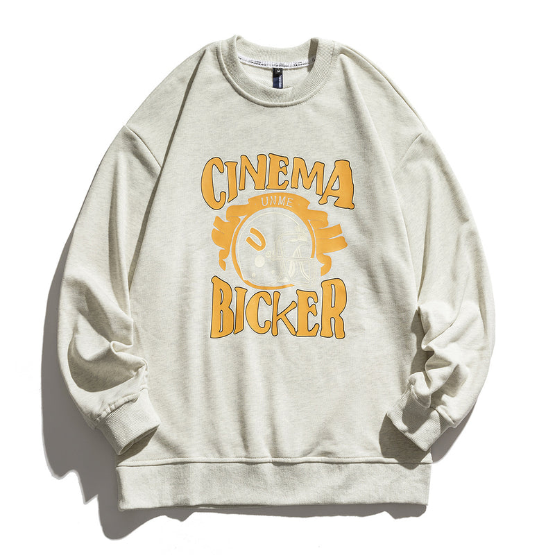 Crew Neck Sweatshirts for Men Men's Clothing Autumn I Printed Crew Neck Sweatshirt Men's Casual