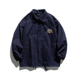 Man Fall Outfis Autumn Clothes Retro Creative Letter Print Jacket Boys Hip Hop Baggy Casual Jacket