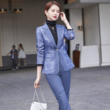 Interview Suit Women's Plaid Suit Women's Jacket Spring/Autumn Fashion