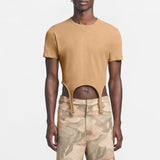 Rave Outfits Mens T Shirt Irregular Exposed Navel