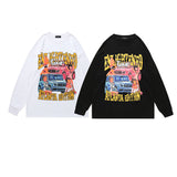 Man Fall Outfits Hip Hop Hiphop Long-Sleeved T-shirt Men's Loose Oversize European and American High Street Top