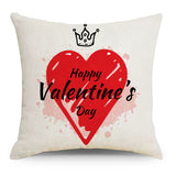 Valentine's Day Pillow Covers 4 Piece Random Styles Together, Love Festival Home Pillow Cushion Cover