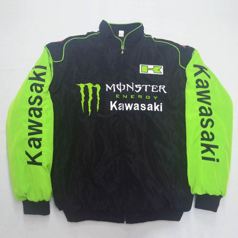 Monster Energy Biker Jacket Embroidered Casual Cotton