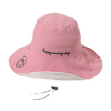 Women Bucket Hat Reversible Fisherman Hat Sun Protection Sunshade