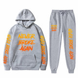 Never Broke Again Hoodie Casual Hooded Sweatshirt Casual Sports Pants