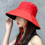 Women Bucket Hat Bucket Hat Sun Protection Double-Sided
