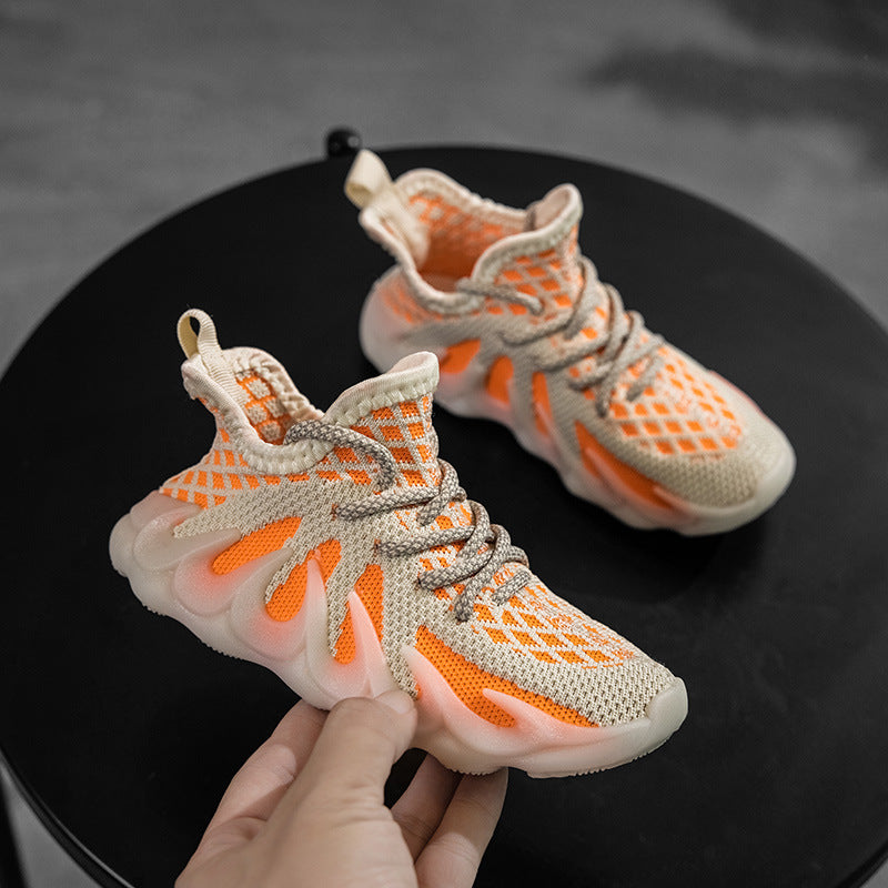designer Sneaker Shoes Girls 2 Summer Breathable Children's Sports Shoes Middle and Big Children Boy's Shoes