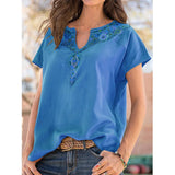 Romanian Gypsy Outfits Loose Western National Style Top Short Sleeve