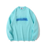 Men Sweater Letter Jacquard Knitwear Men Loose Pullover