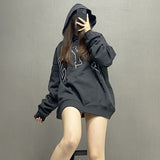 Askyurself Hoodie Letter High Street Loose Terry Casual Hooded Sweater