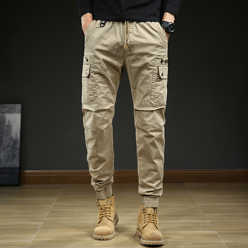 Cuffed Cargo Pants Summer Menswear Pants Casual Pants Loose