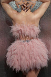 Lady Gaga Dress Sleeveless Pink Sexy Dress Performance Dress