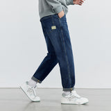 Men Jeans Stretch Soft Blue Casual Jeans