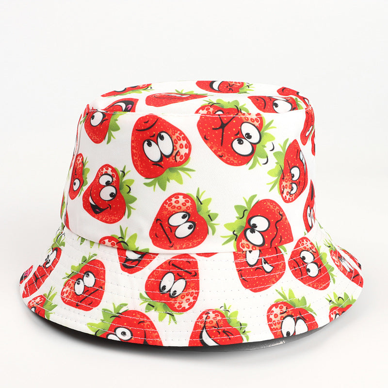 Bucket Hat Fishing Cap Cotton Print Fisherman Hat Flower Fashion Basin Hat for Men and Women Casual Sun Hat