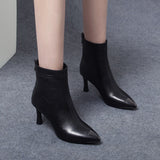 Beth Dutton Shoes Autumn and Winter Zipper Women's Boots Black Cowhide Fashion Boots