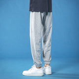 Grey Sweatpants Summer Loose Tappered Sports Pants Men's Casual Trousers
