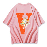 Vlone T Shirts Pikachu Casual Loose Printed Short Sleeve T-Shirt