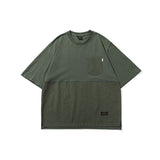 Men T Shitrs Basic Style Patchwork Round Neck