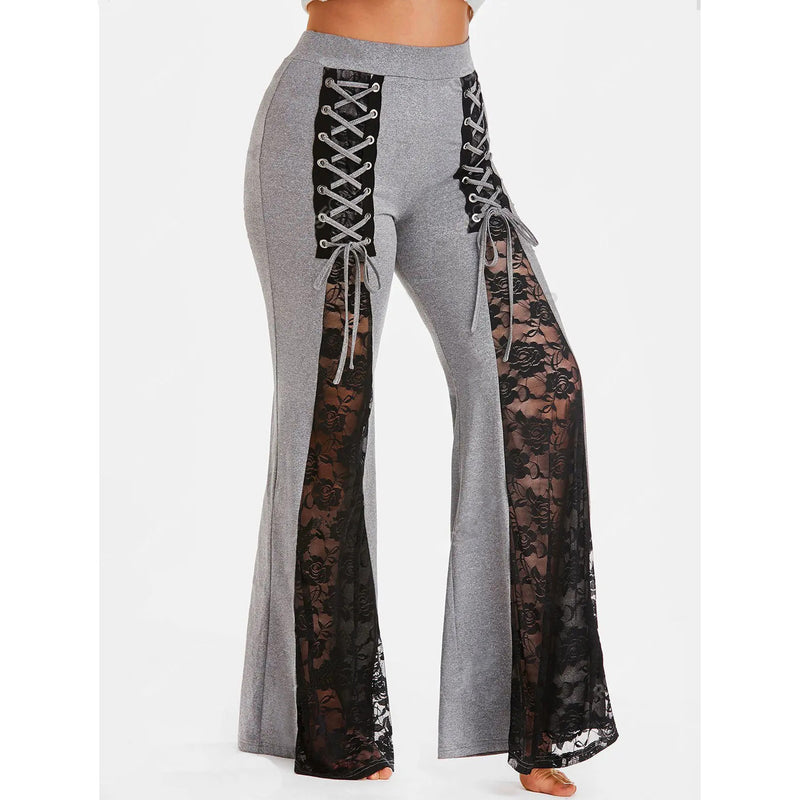 Coachella Music Festival Outfits Sports Fitness Yoga Pants Hip Stretch Sports Bell-Bottom Pants