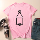 Squid Game Costume 2D Digital Creative Printing Casual Short Sleeve T-shirt