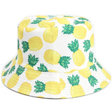 Bucket Hat Fishing Cap Cotton Print Fisherman Hat Printed Fruit Casual Sun Hat Sun Hat