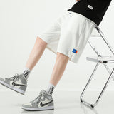 Men White Shorts Summer Sports Fashion Casual Loose Shorts
