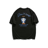 Men T Shitrs Cartoon Monkey Printing Round Neck
