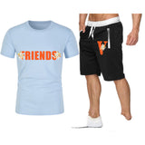 Vlone T Shirts & Shorts 2 Piece Set Summer Trendy Shorts Men'S Casual