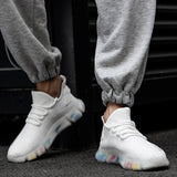 designer Sneaker Shoes Summer Cool Fashion Sports and Leisure Low Top Thick Bottom Breathable Color Sole Men's Shoes