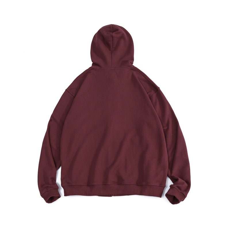 Men Graphic Hoodies Men's Autumn Casual Cardigan Hooded Loose Coat