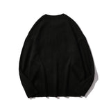 Men Sweater Letter Printed Crew Neck Sweater Men Loose Pullover