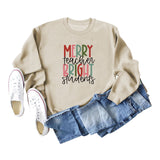 Merry and Bright Sweatshirts Merry Teacher Bright Casual round Neck Sweater