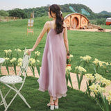 Coachella Music Festival Outfits Summer Purple Fairy Dress Gentle Dress Seaside Vacation