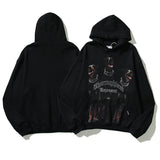 Kanye West Sunday Service Hoodie Autumn And Winter Doberman Pinscher Vintage Print Distressed Fog Hoodie