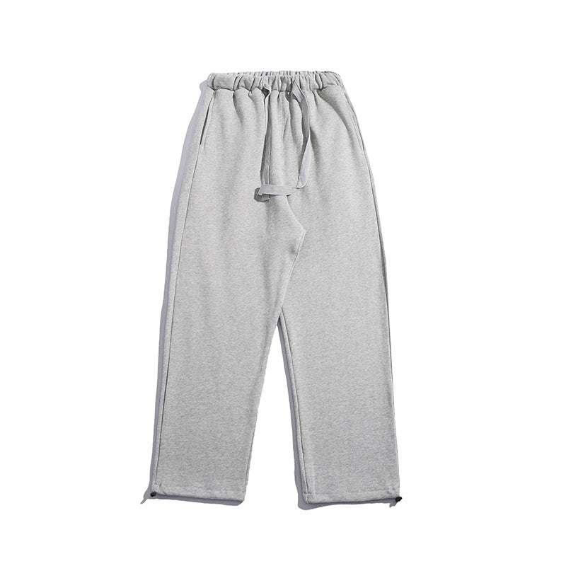 Man Fall Loose Casual Trousers Simple Labeling Multi-Pocket Elastic Ankle Banded Pants