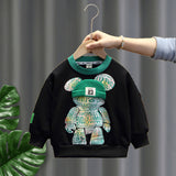Toddler Boys Sweater Suit Spring and Autumn Season Red Gym Clothes