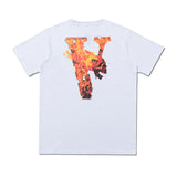Vlone T Shirt Summer Printed Short Sleeve Loose Oversized T-Shirt
