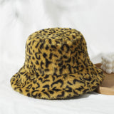 Vintage Check Bucket Hat Lamb Wool Bucket Hat