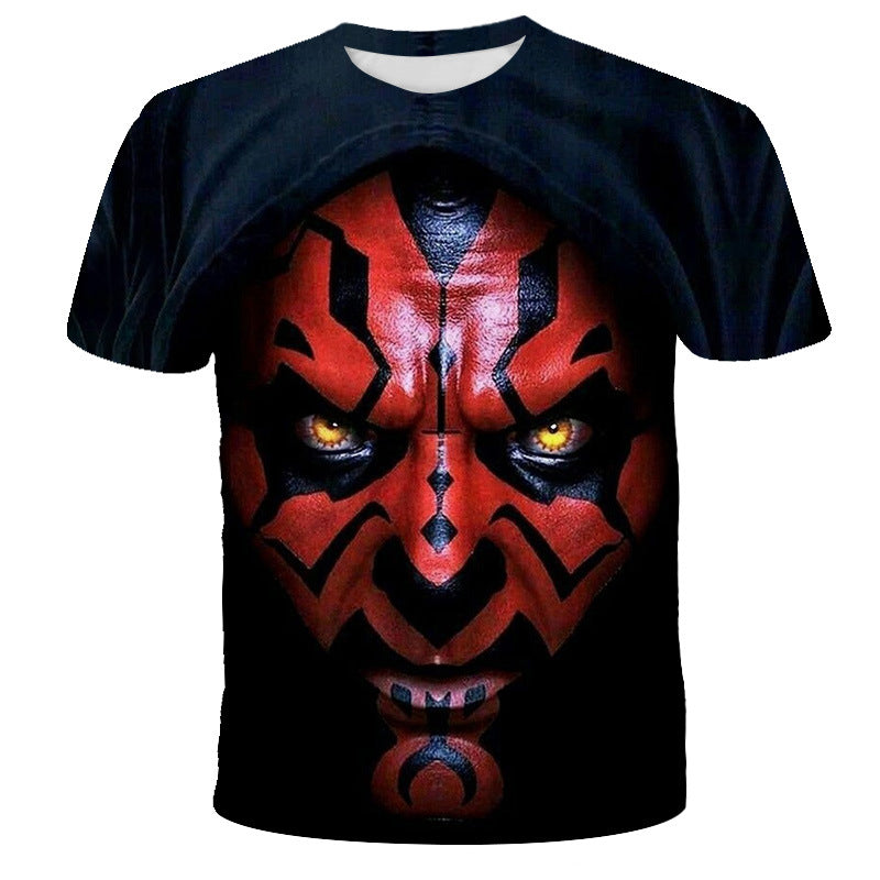 Skull Apparel Skull Digital Printing Fashion round Neck