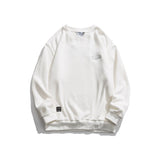 Man Fall Outfis Casual Simple Letter Embroidered Crew Neck Sweater Loose Bottoming Top