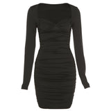 Music Festivals Rave Outfits Dress Fall Women's Clothing Fashion Long Sleeve Sexy Dress