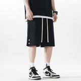Men White Shorts Summer Men's Cotton Shorts Beach Pants Sports